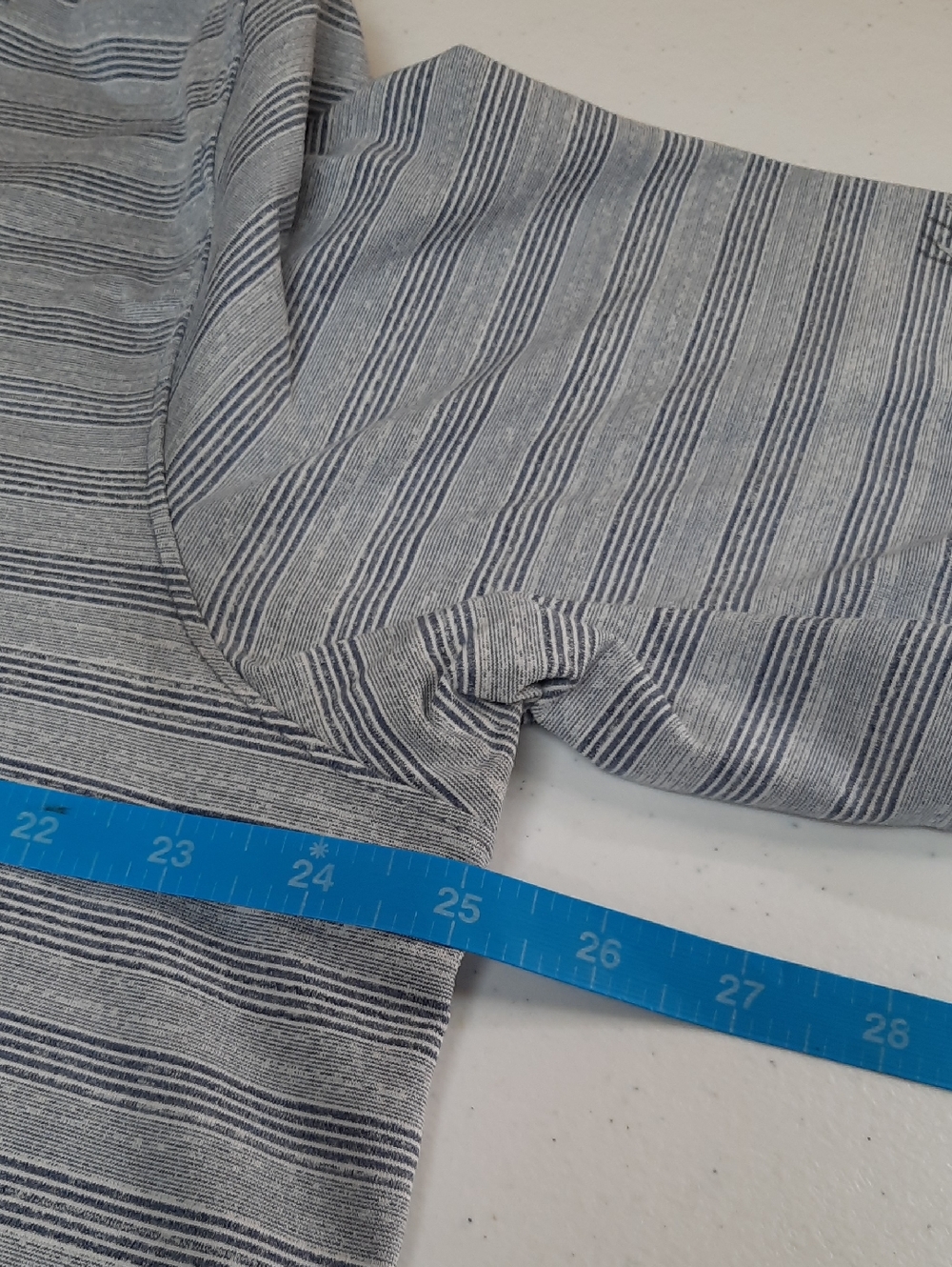 Walter Hagen Golf Polo Shirt Men's XL Gray Blue Striped Performance Short Sleeve - Picture 9 of 9